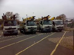 BT Openreach Pole Erection Units At Aldershot TE 1